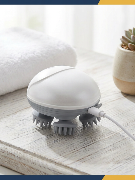 Smart 4D Electric Scalp Massager – Deep Relaxation, Hair Growth Booster & Stress Relief Therapy