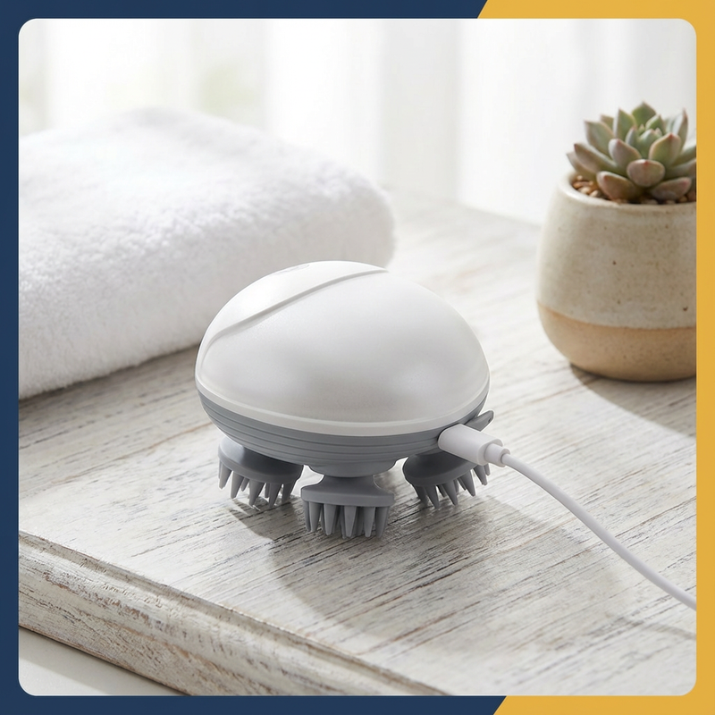 Smart 4D Electric Scalp Massager – Deep Relaxation, Hair Growth Booster & Stress Relief Therapy