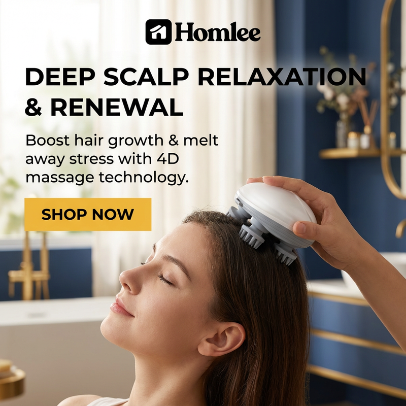 Smart 4D Electric Scalp Massager – Deep Relaxation, Hair Growth Booster & Stress Relief Therapy