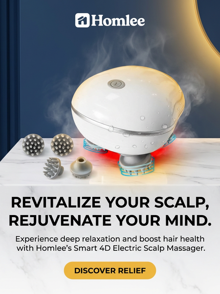 Smart 4D Electric Scalp Massager – Deep Relaxation, Hair Growth Booster & Stress Relief Therapy