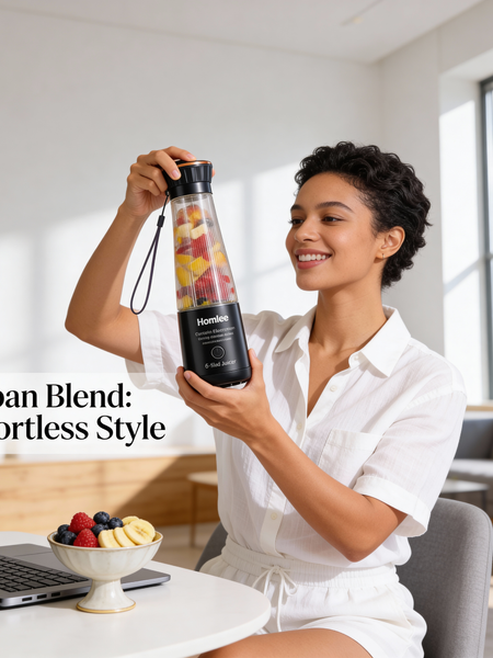 Blend Fresh Juice Anywhere in Seconds – Portable USB 6-Blade Juicer