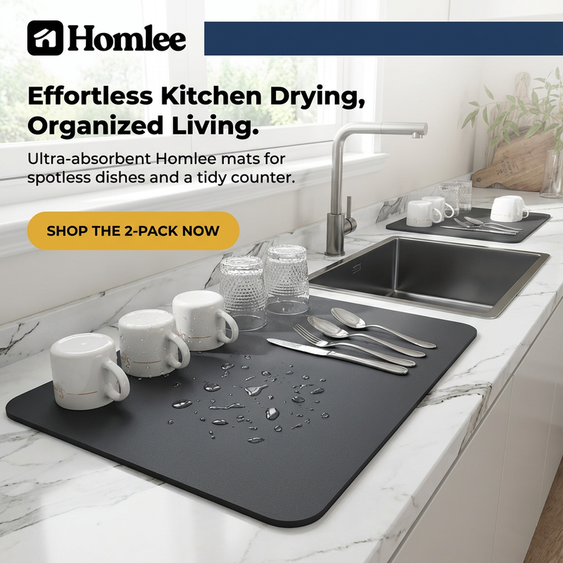 Drying mat for Kitchen, Water Absorbent Mat (PACK OF 2)