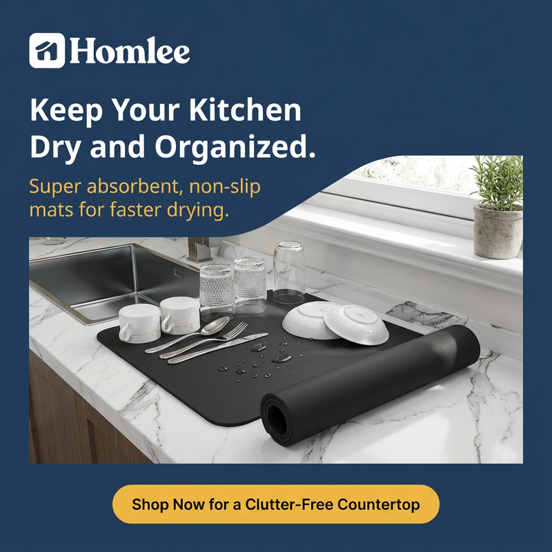 Drying mat for Kitchen, Water Absorbent Mat (PACK OF 2)