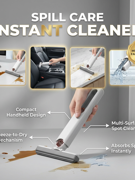 Mini Handheld Mop for Kitchen Spills, Tea & Coffee Cleaning