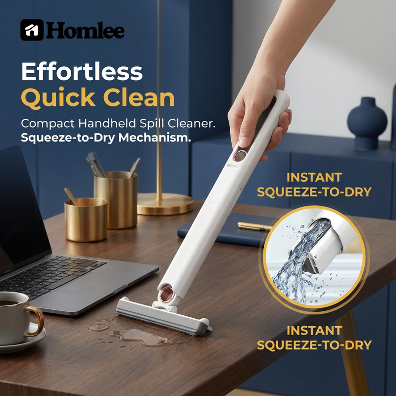 Mini Handheld Mop for Kitchen Spills, Tea & Coffee Cleaning