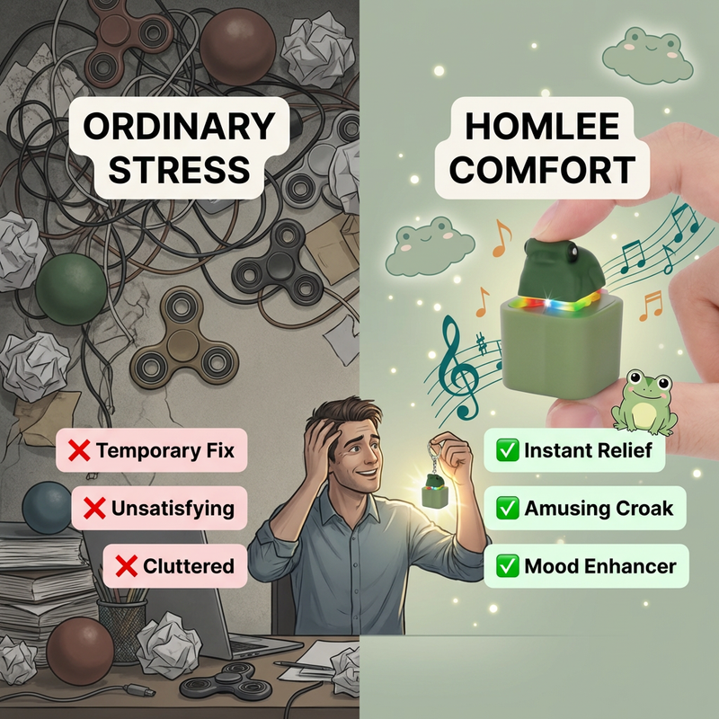 Stress Reliever Frog Keychain ( Homlee )