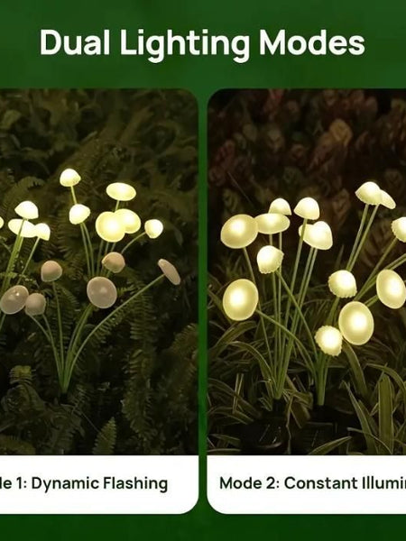 Solar LED Jellyfish Mushroom Lights for Garden -Outdoor Ground-Plug Lawn Lights