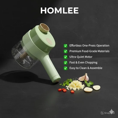 4-in-1 Portable Electric Vegetable Cutter Set .